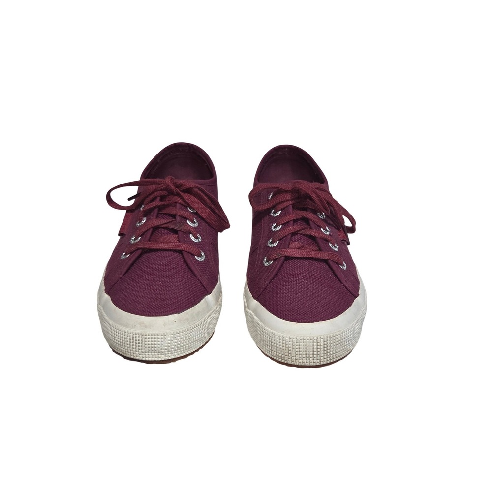 Superga Classic Burgundy Maroon Canvas Sneakers Womens 7.5